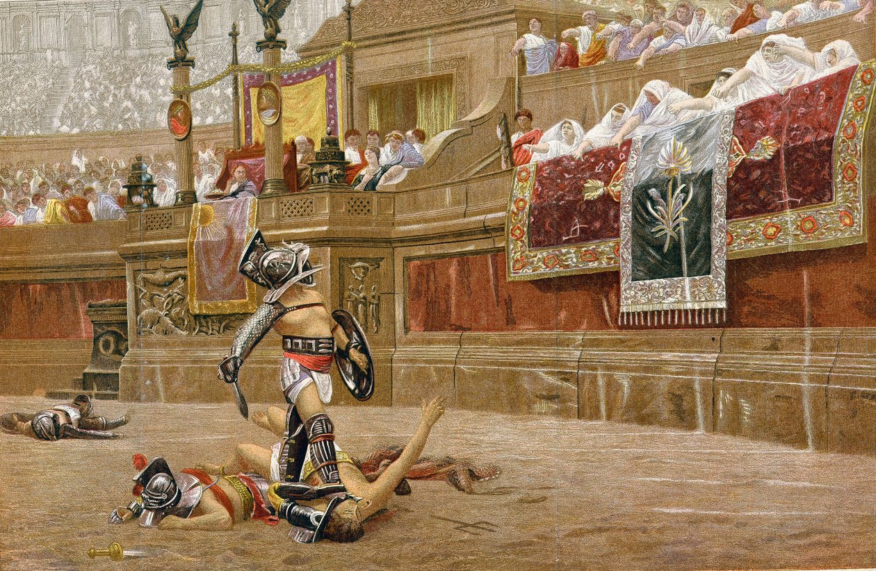 Gladiators in the Roman Arena by Unbekannt