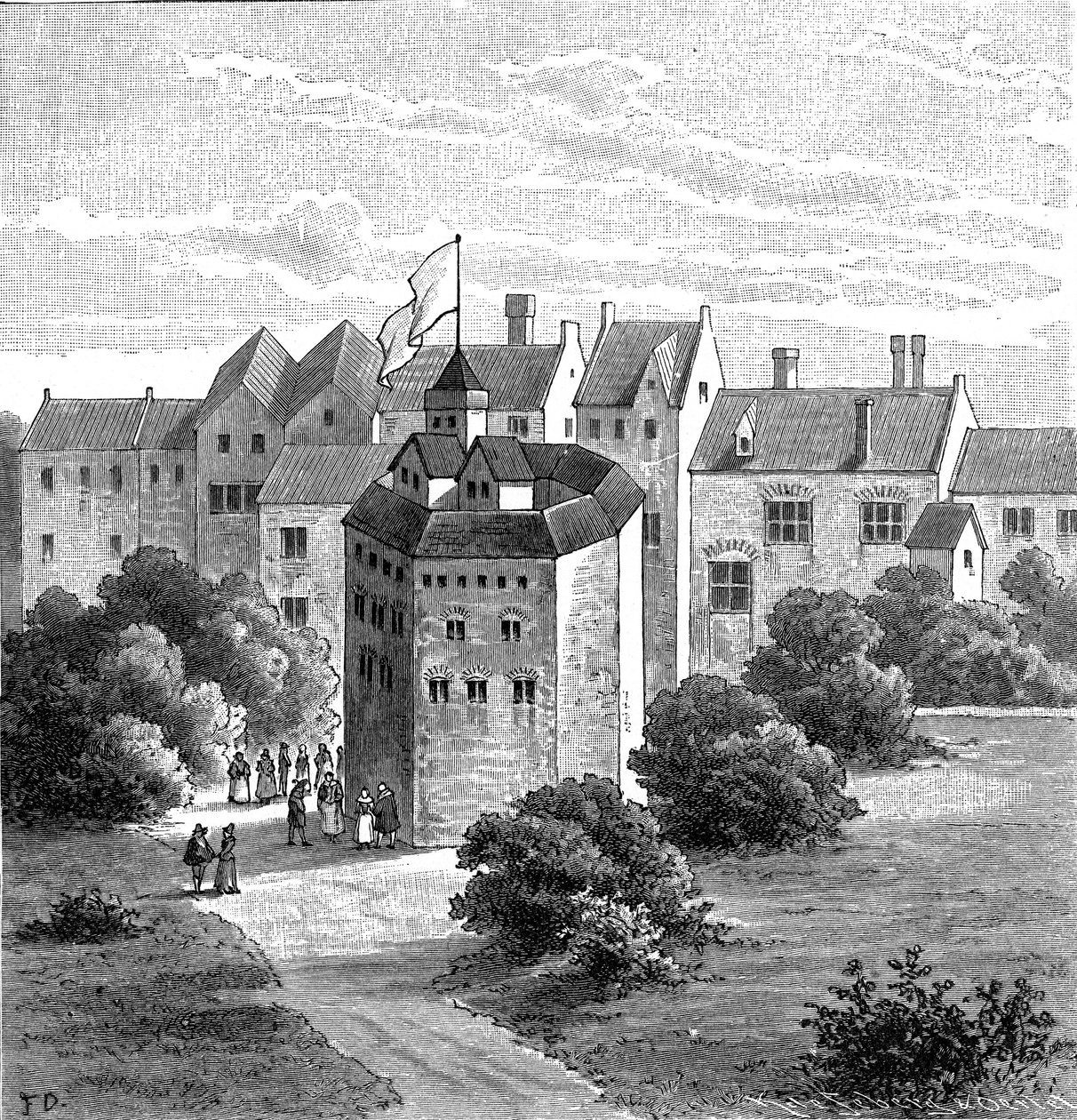 Globe Theatre, Bankside, Southwark, London, as it appeared c1598 by Unbekannt