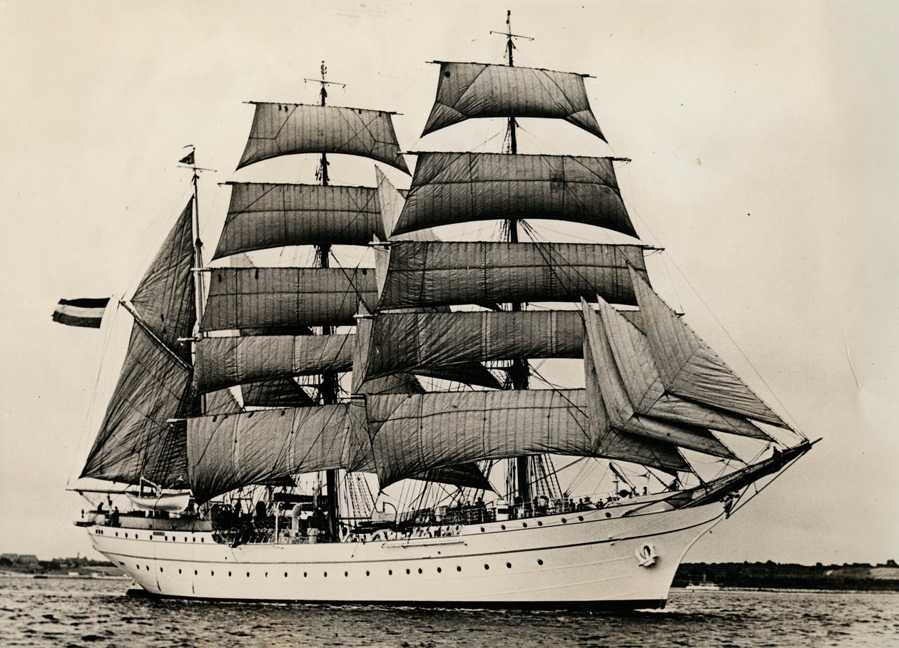 Gorch Fock for the first time under full sail, 1933 by Unbekannt