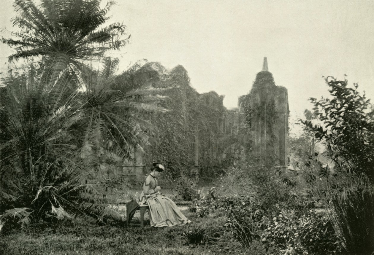 Gothic Ruin in Barrackpore Garden by Unbekannt