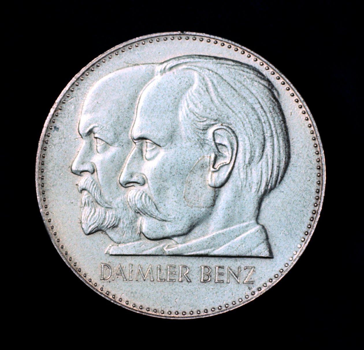 Gottlieb Daimler and Karl Benz, German motor industry pioneers, 1961 by Unbekannt