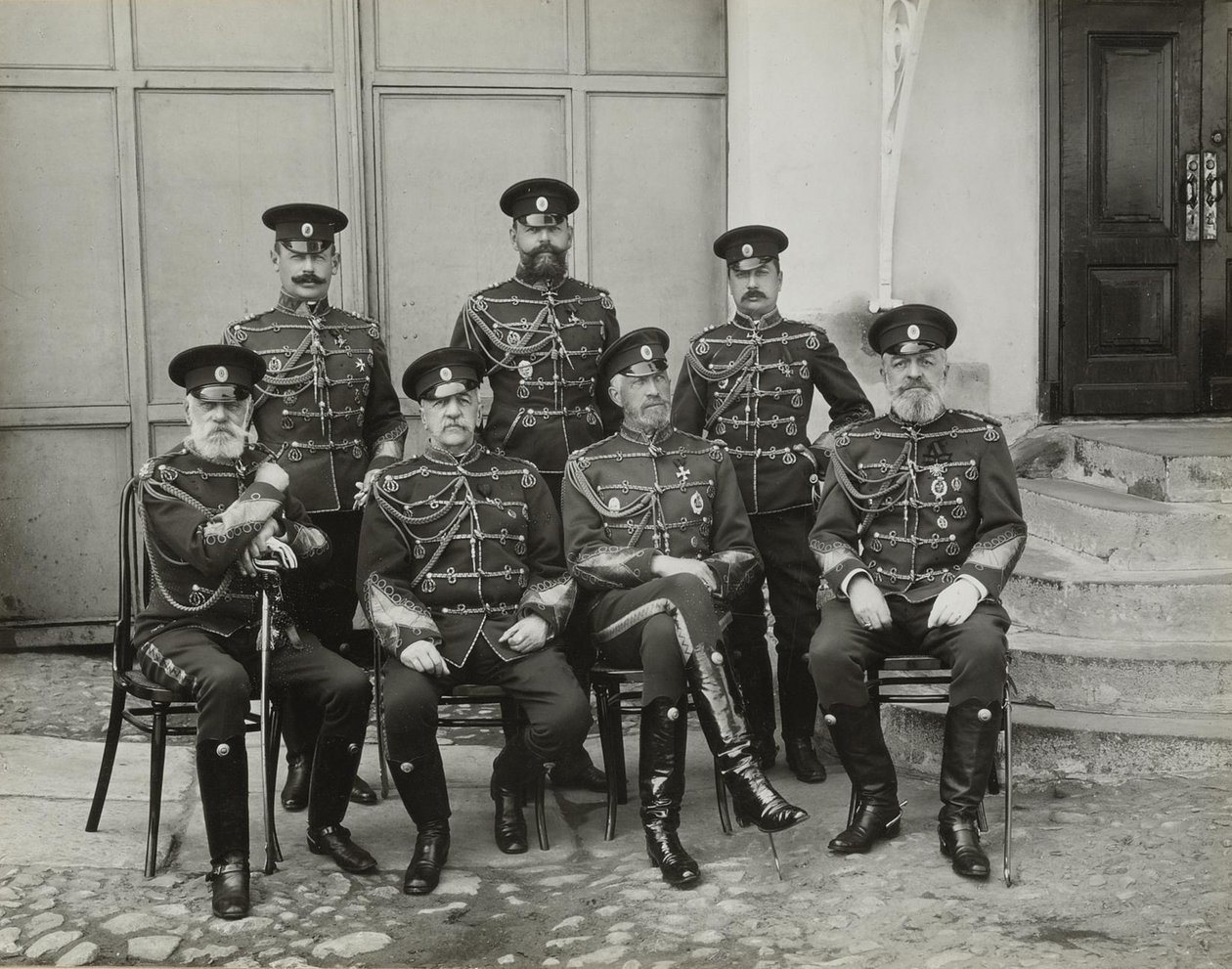 Grand Duke Nicholas Nikolaevich the Elder of Russia, Prince Vasilchikov and Count Voron by Unbekannt