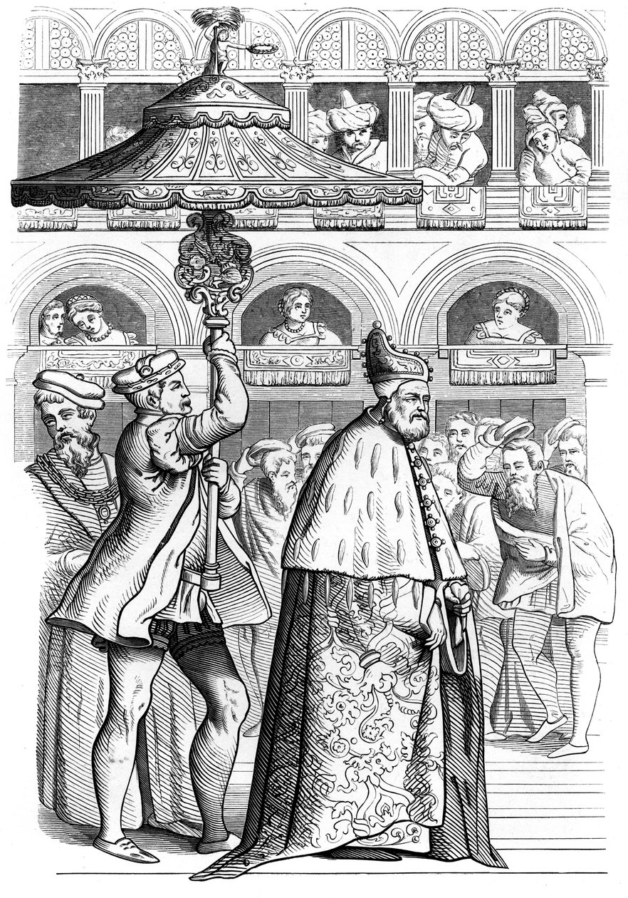 Grand procession of the Doge, Venice, Italy, 16th century by Unbekannt