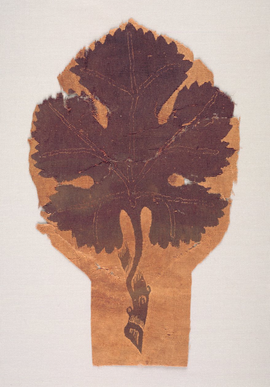 Grape Leaf from a Curtain by Unbekannt
