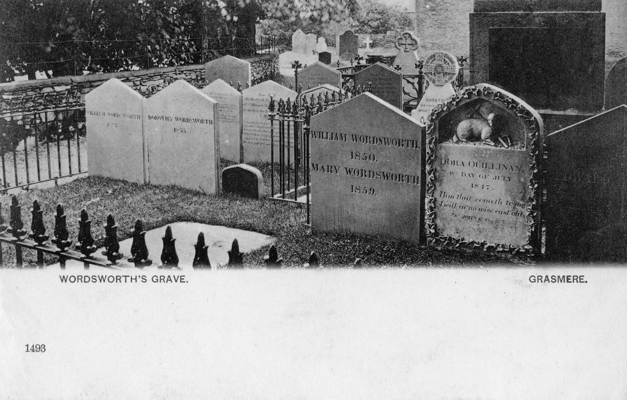 Grave of the Poet William Wordsworth, Grasmere, Westmorland, 20th Century by Unbekannt