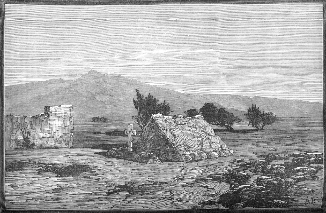 Graves of Major Blackwood and Men of the Sixty-Sixth Regiment, Maiwand, c1880 by Unbekannt
