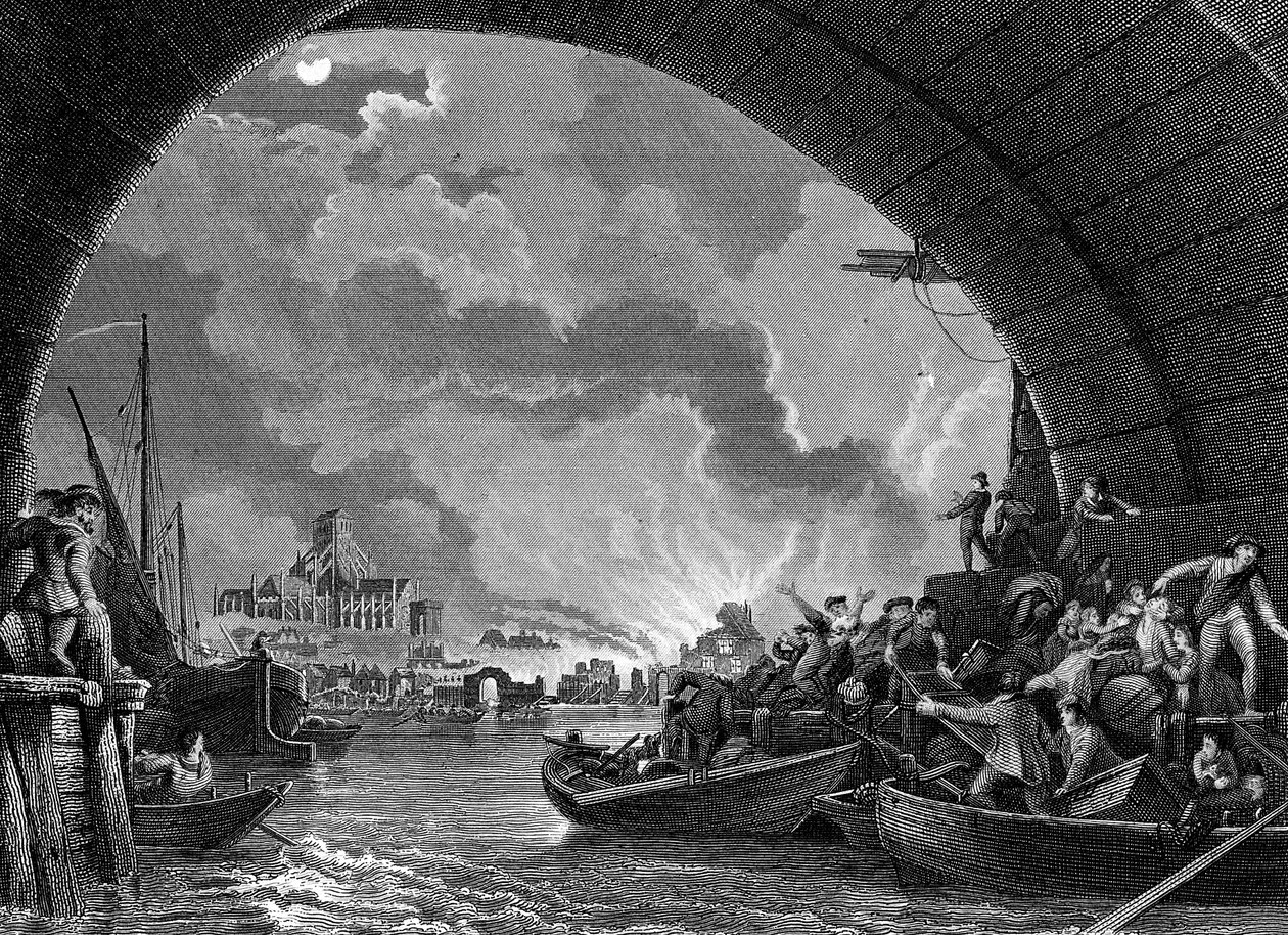 Great Fire of London, 1666 by Unbekannt