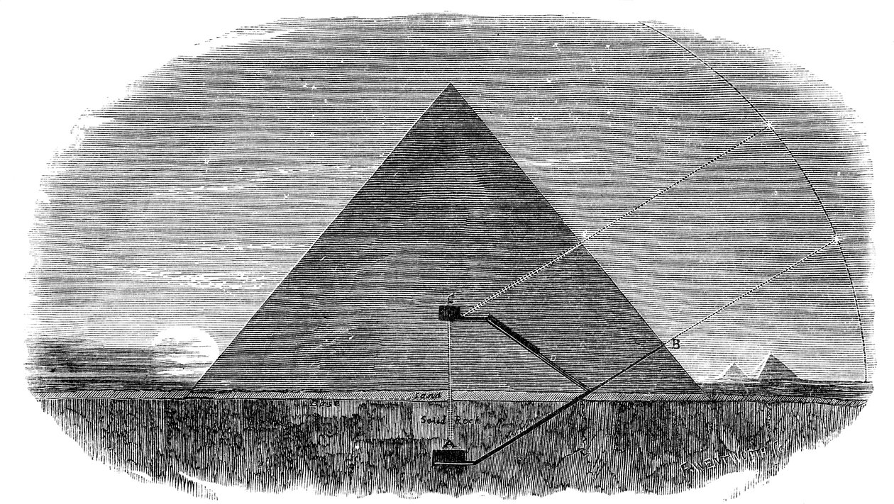 Great Pyramid of Cheops at Giza being used as an astronomical observatory by Unbekannt