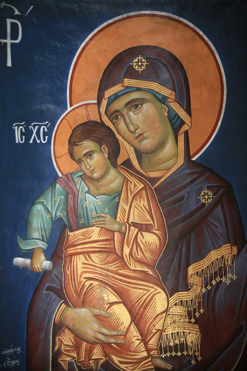 Greek orthodox icon: Virgin and child, Thessaloniki, Greece by Unbekannt