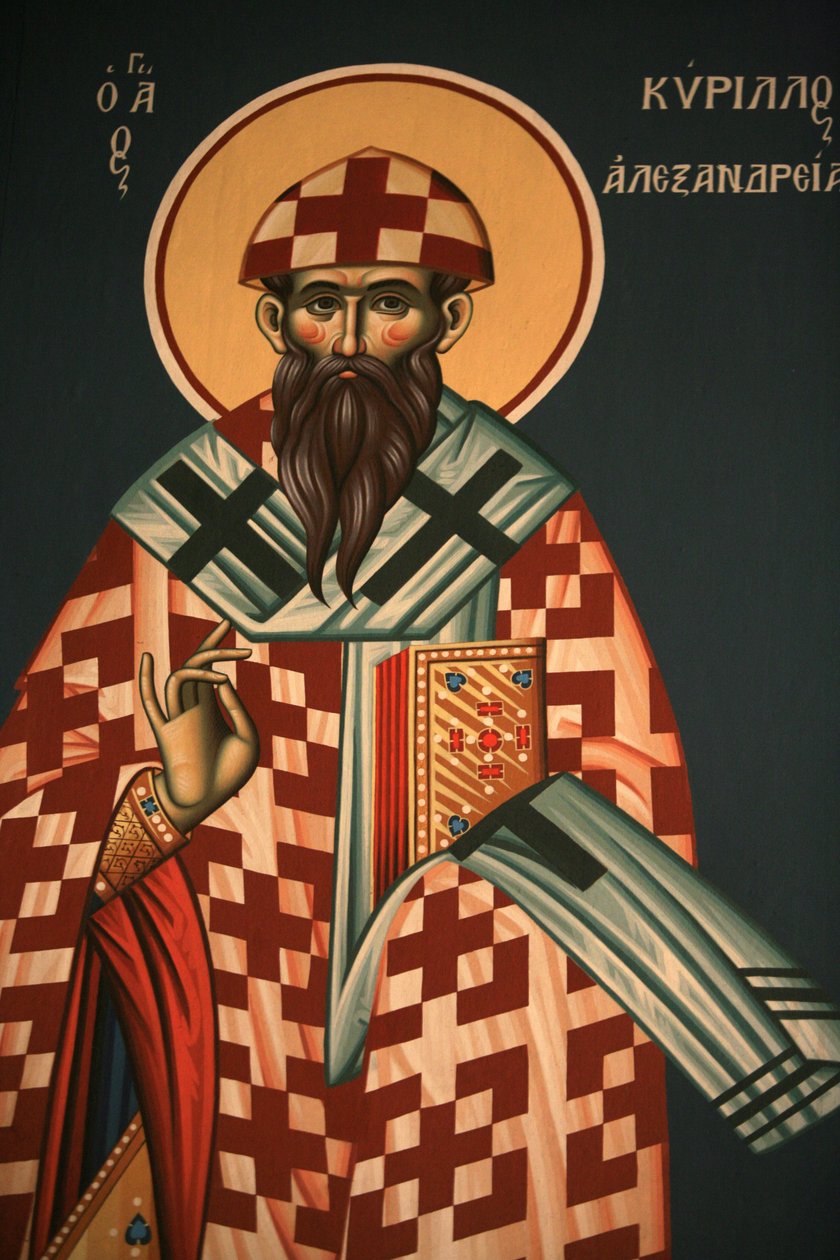 Greek orthodox icon depicting Saint Cyrile of Alexandria, Thessaloniki, Greece by Unbekannt