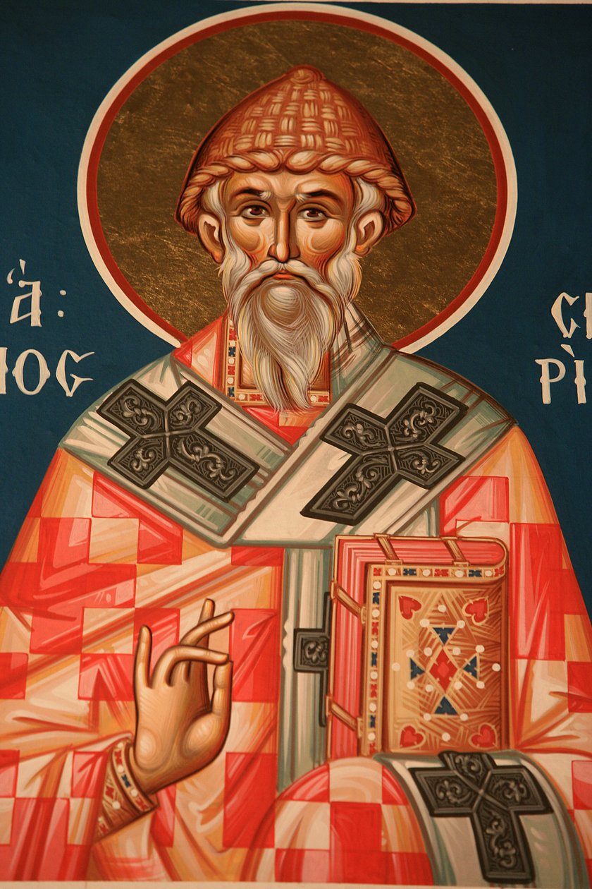 Saint Spiridon, Greek Orthodox Icon, Thessaloniki, Greece by Unbekannt