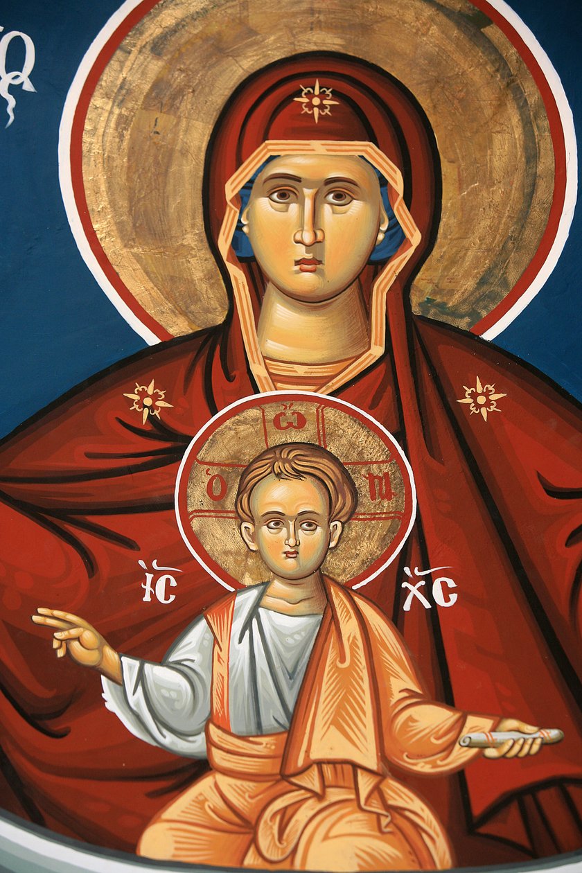 Virgin and Child, Greek Orthodox Icon, Thessaloniki, Greece by Unbekannt