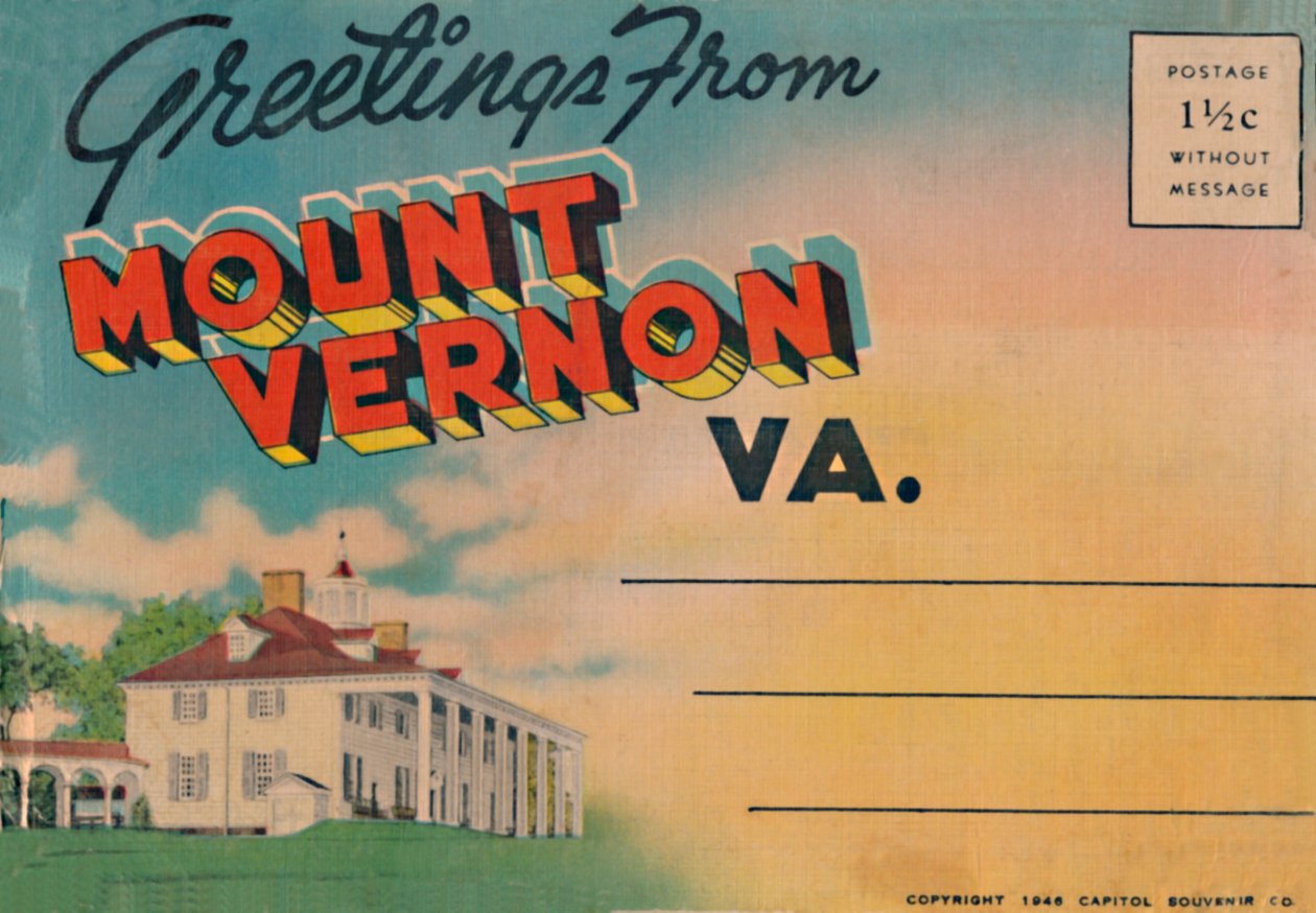 Greetings from Mount Vernon V.A., 1946 by Unbekannt