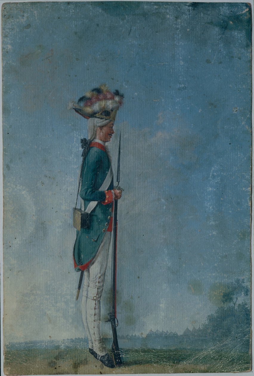 Grenadier of the Preobrazhensky Regiment, End of 1770s by Unbekannt