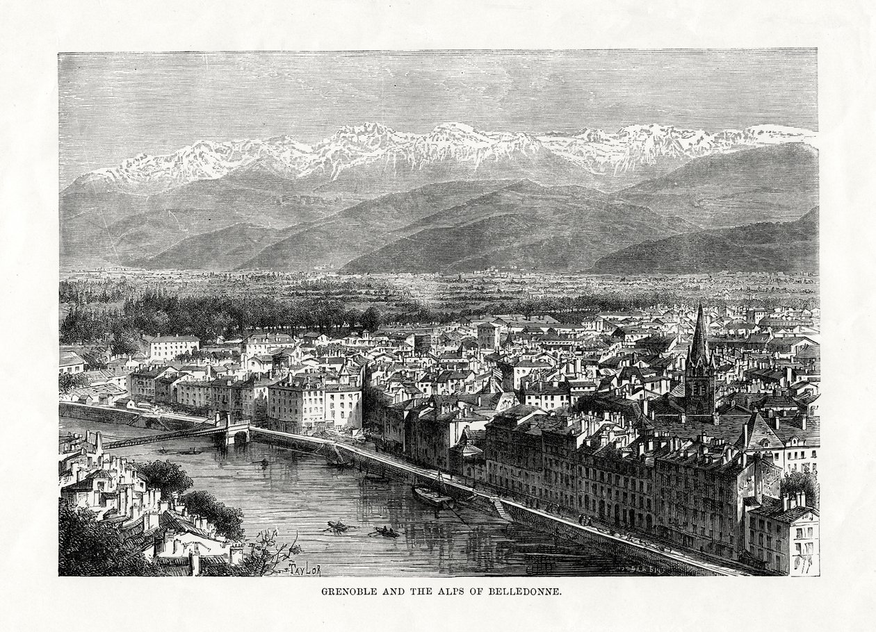 Grenoble and the Alps of Belledonne, France, 1879 by Unbekannt