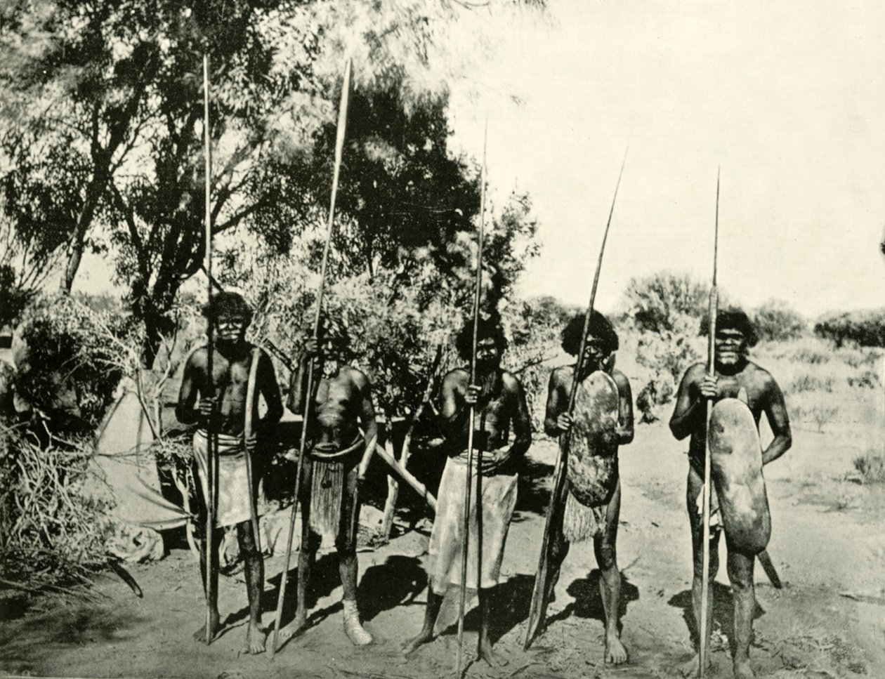Group of Aboriginal Men, Queensland, Australia by Unbekannt