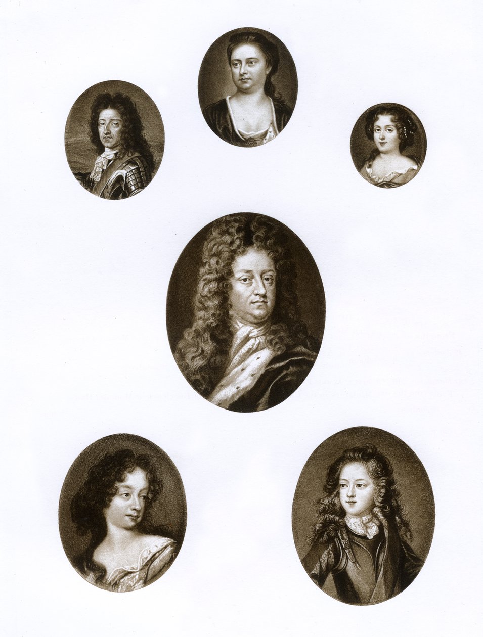 Group of Royal Portraits, Late 17th - Early 18th Century by Unbekannt