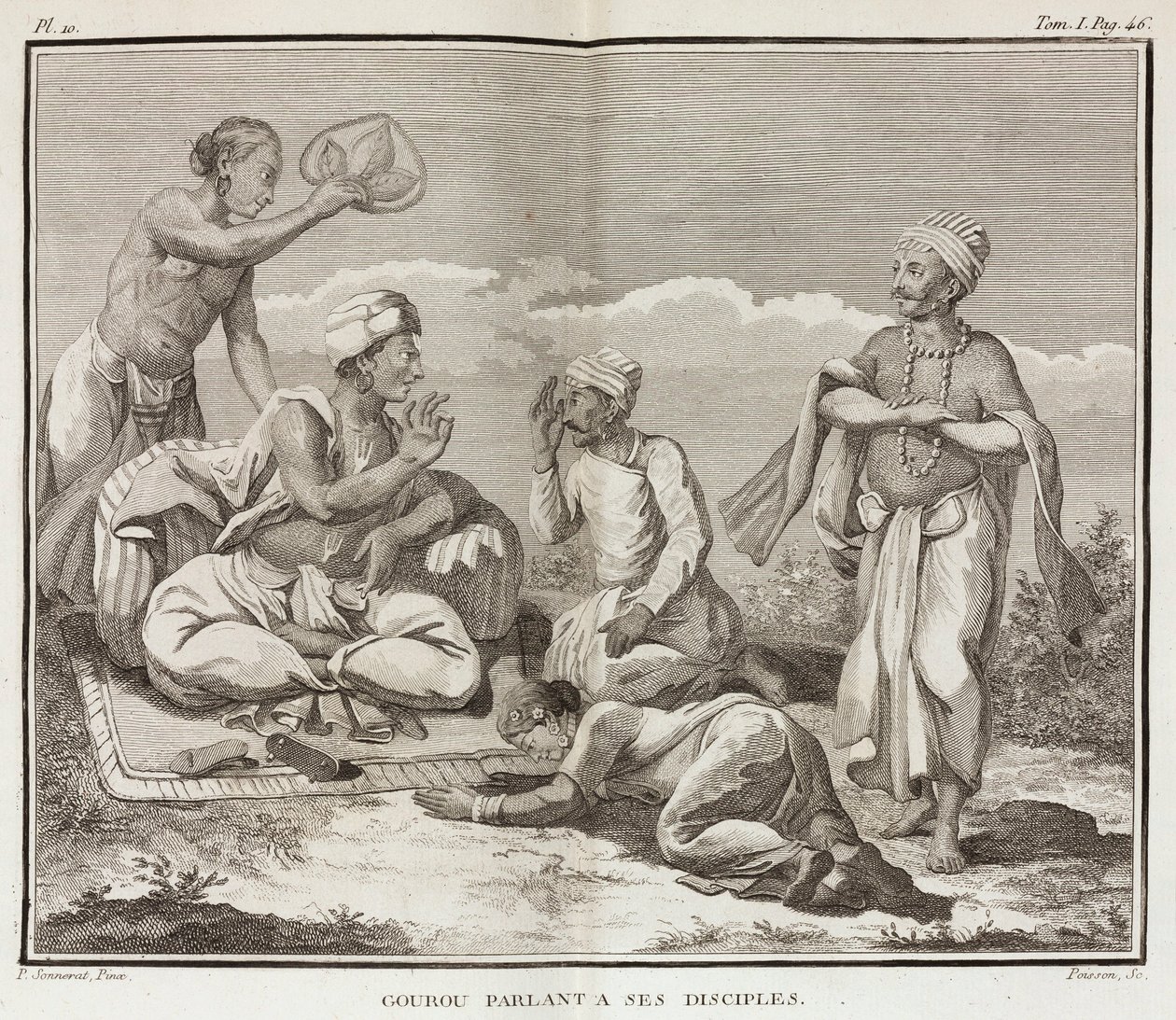 Guru and His Disciples, India by Unbekannt