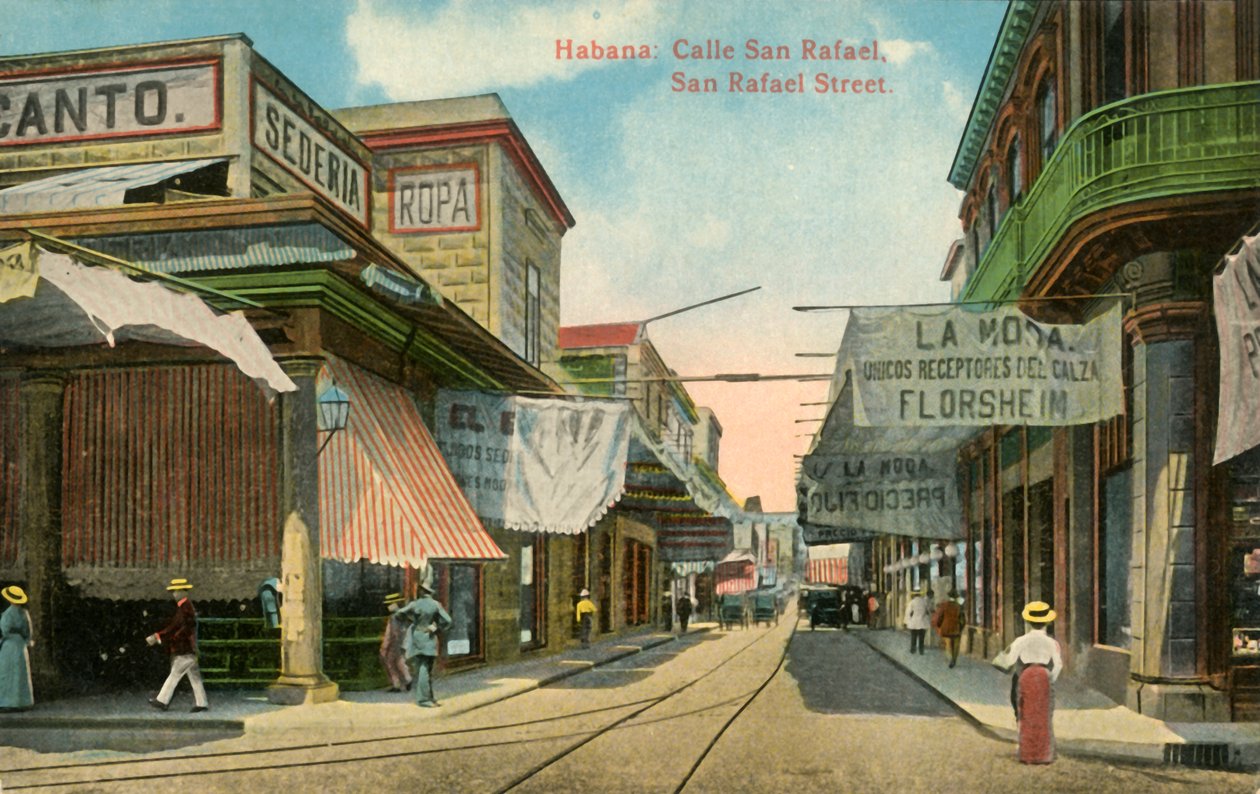 Habana: Calle San Rafael, San Rafael Street, c1910s by Unbekannt
