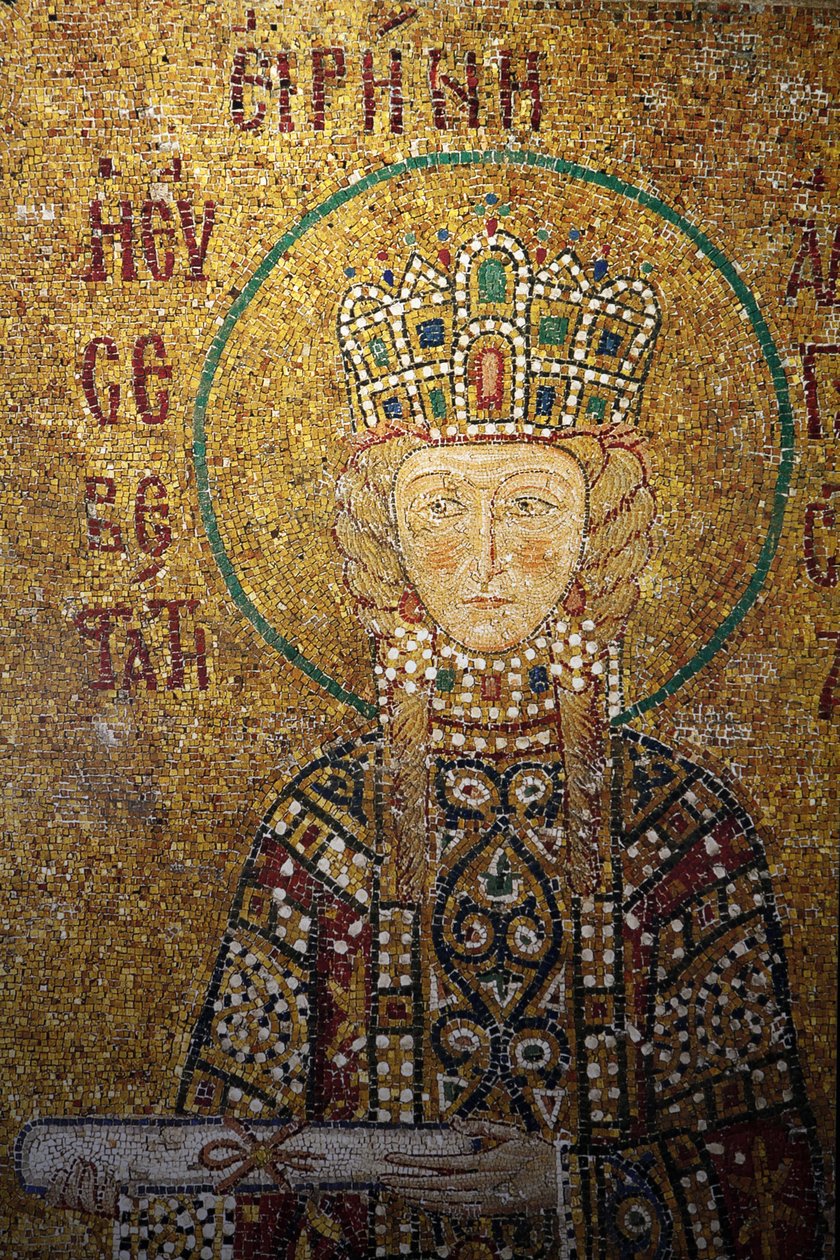 Empress Irene Holding a Scroll, Hagia Sophia Mosaic, Istanbul, Turkey by Unbekannt