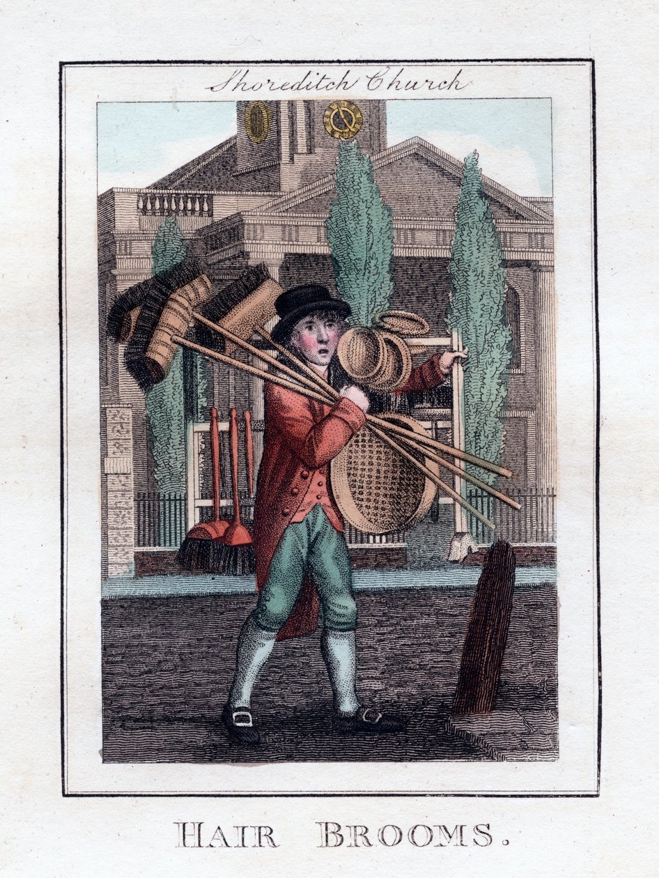 Hair Brooms, Shoreditch Church, London by Unbekannt