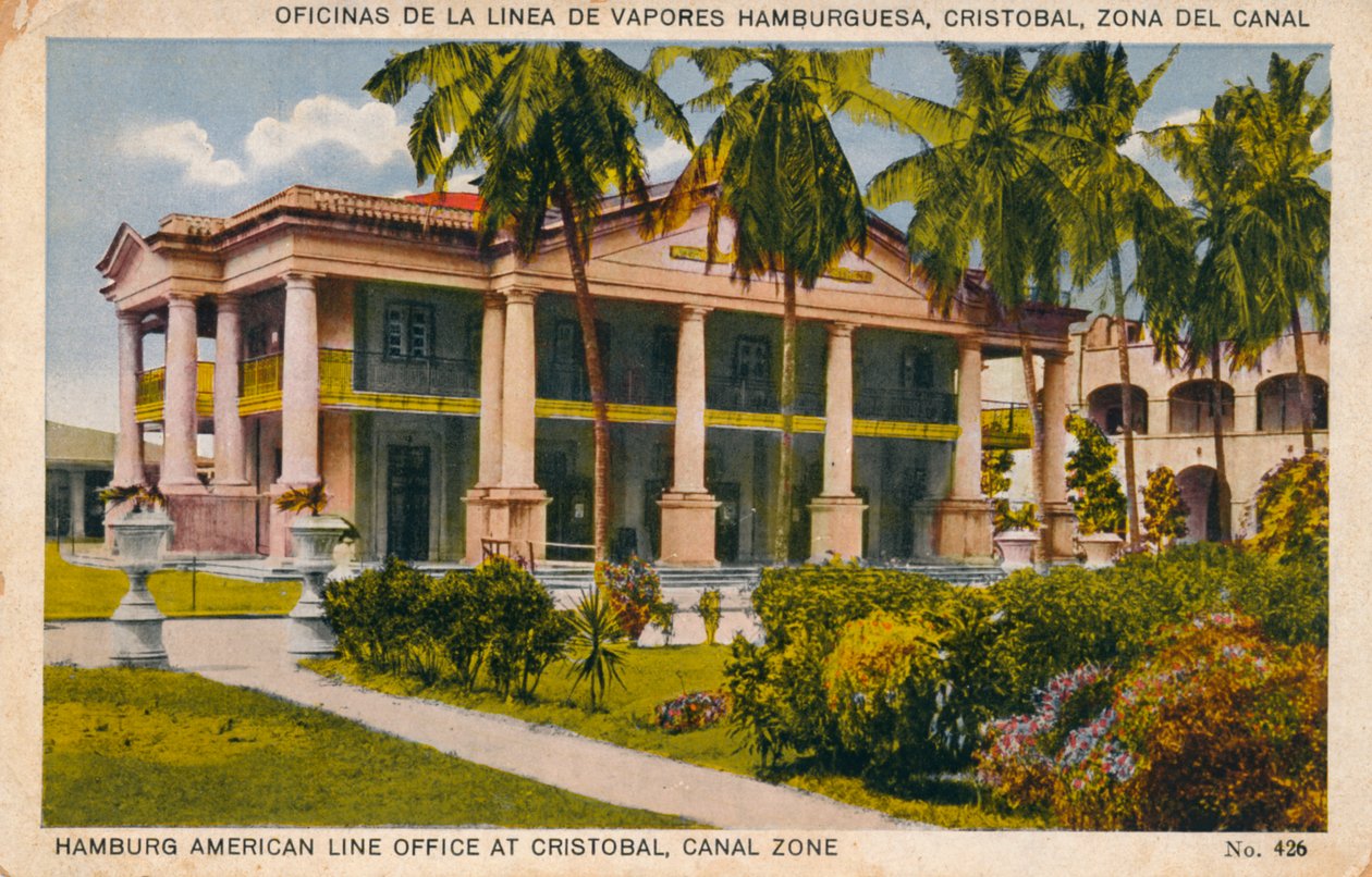 Hamburg American Line Office at Cristobal, Canal Zone by Unbekannt