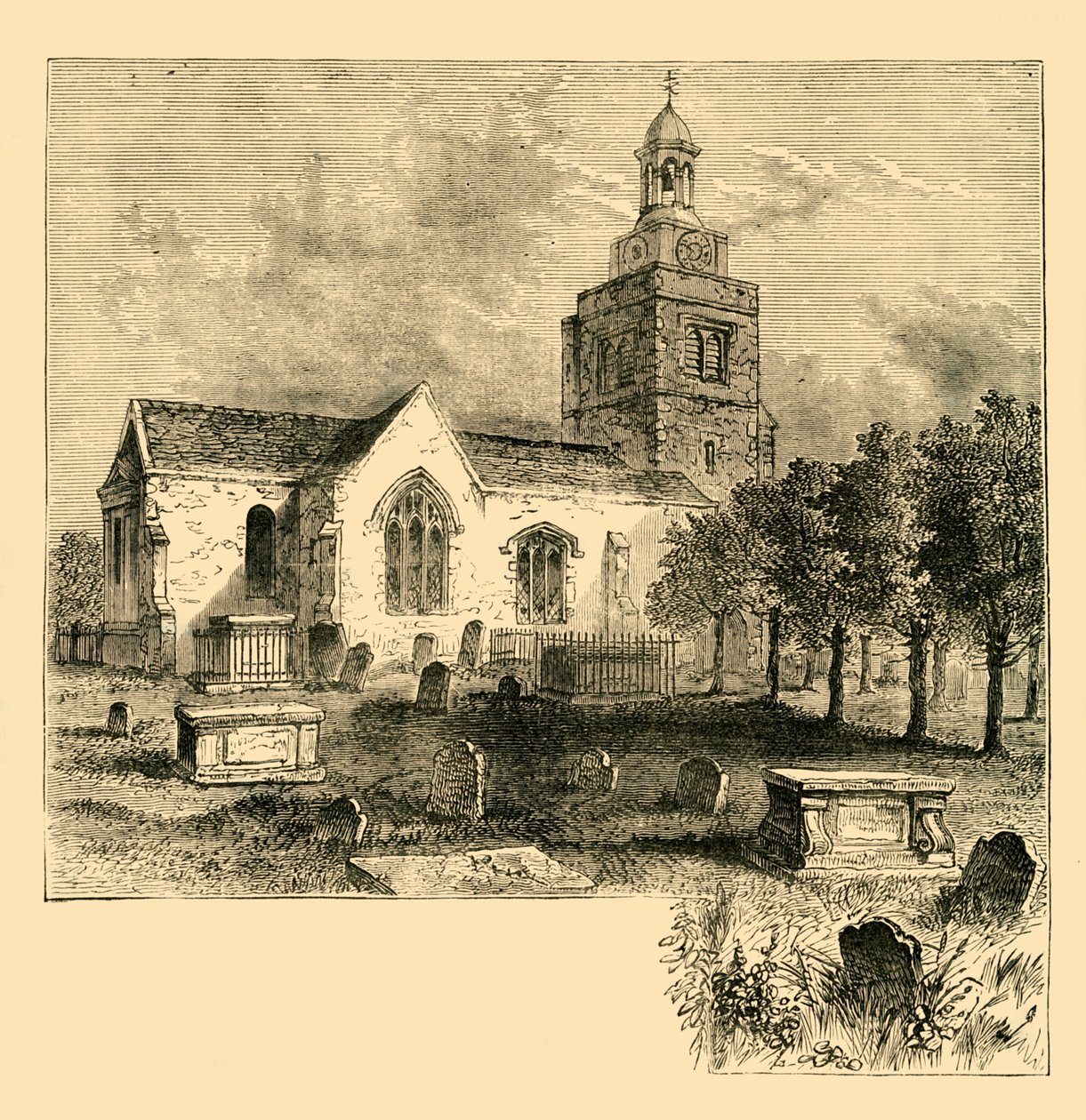 Hammersmith Parish Church, in 1820, c1878 by Unbekannt
