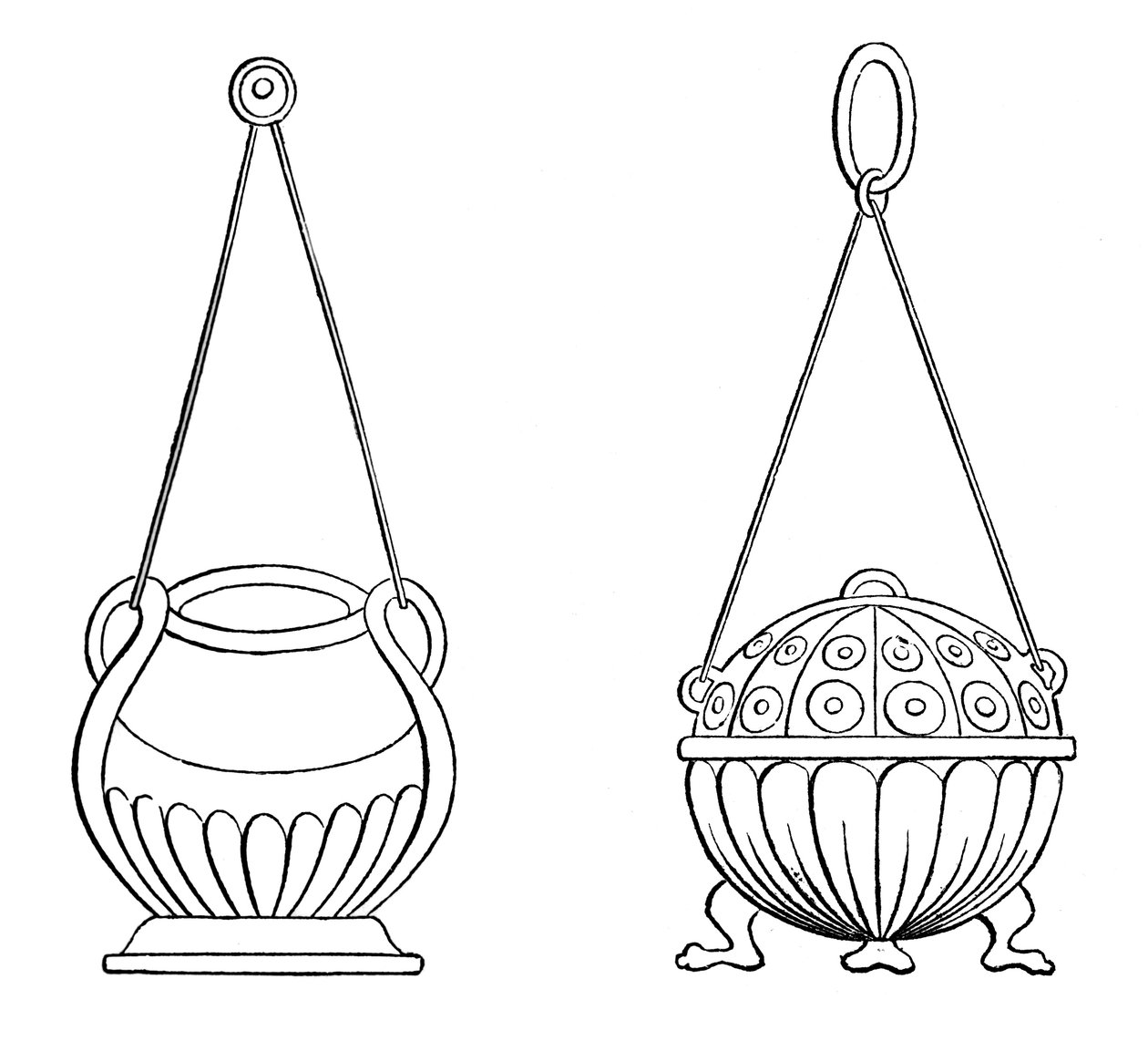 Hanging Lamps, 9th Century by Unbekannt