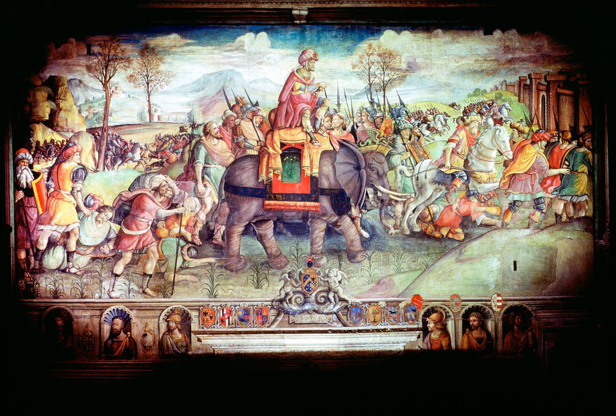 Hannibal and His Army Crossing the Alps by Unbekannt
