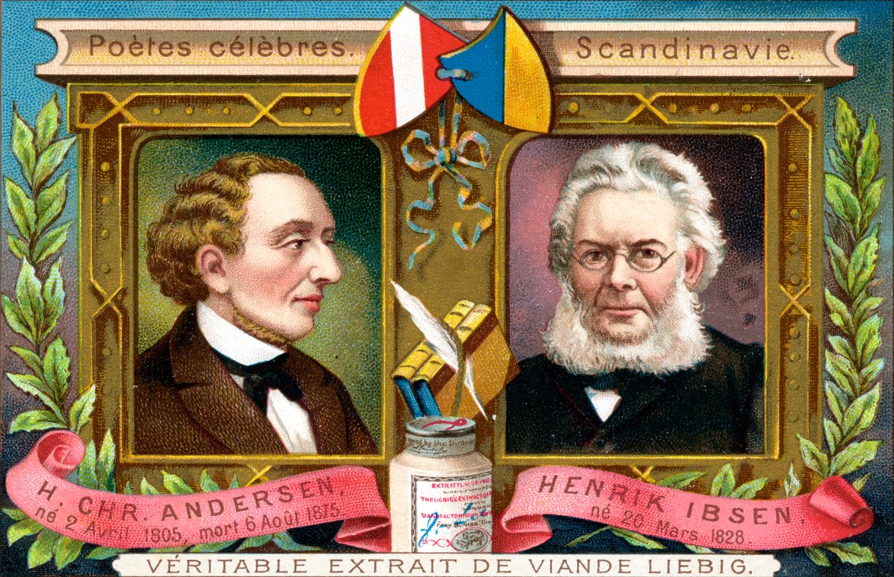 Hans Christian Anderson and Henrik Ibsen, c1900 by Unbekannt