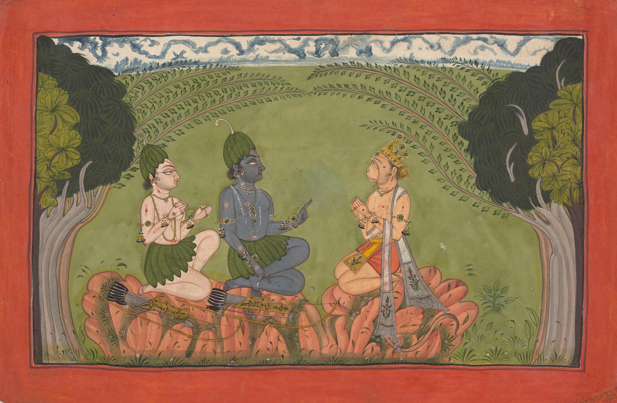 Hanuman before Rama and Lakshmana from the Dispersed 