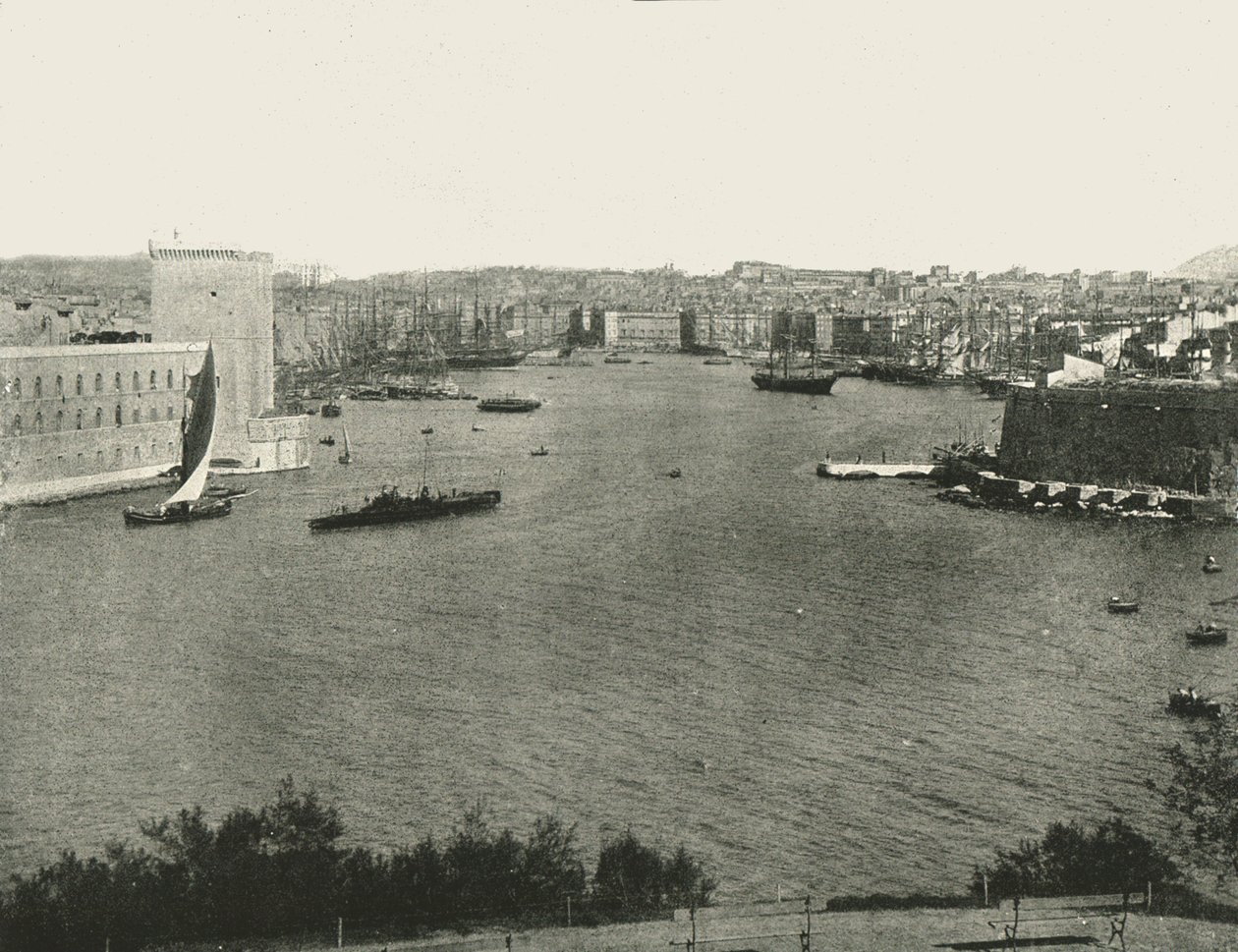 Harbour view, Marseilles, France, 1895 by Unbekannt