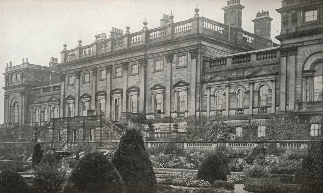 Harewood House, the residence of the Rt. Hon. The Earl of Harewood by Unbekannt