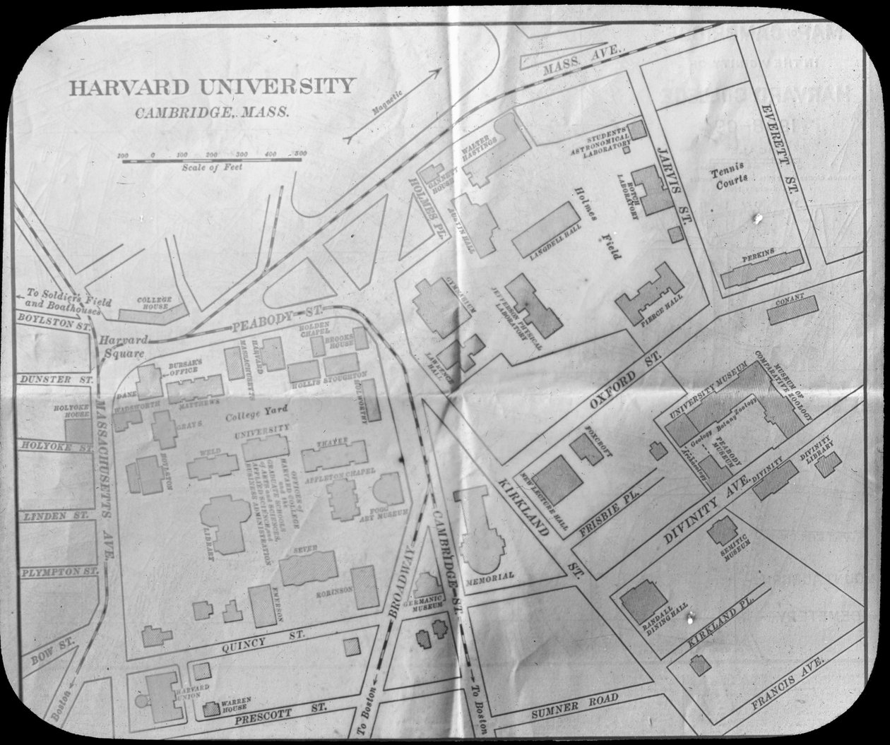 Harvard University Campus Map, Cambridge, Massachusetts, USA by Unbekannt