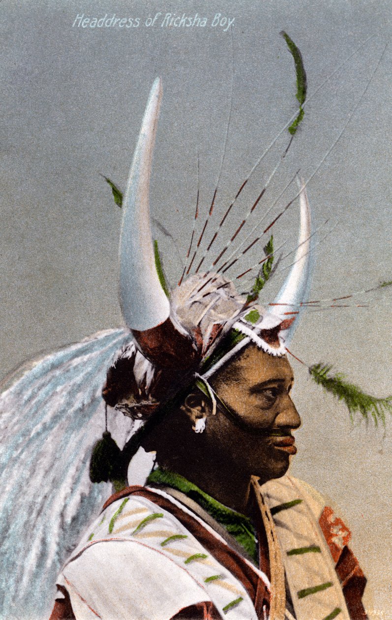 Headdress of a Ricksha Boy, Durban by Unbekannt