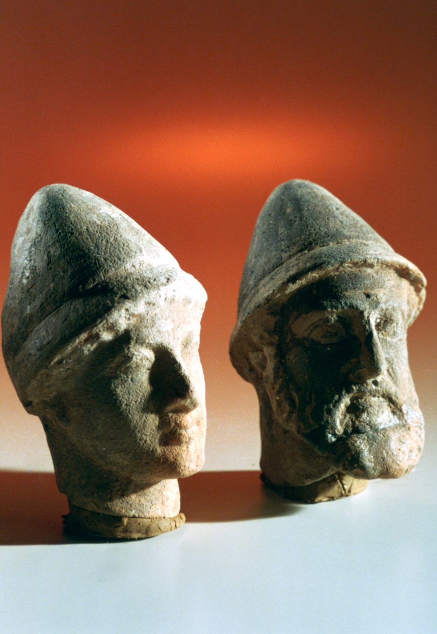 Heads of Dignitaries, Kerkouane, Tunisia, 3rd Century BC by Unbekannt
