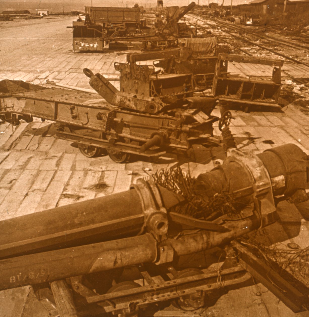 Heavy Artillery and Machinery, British Camp, Northern France by Unbekannt