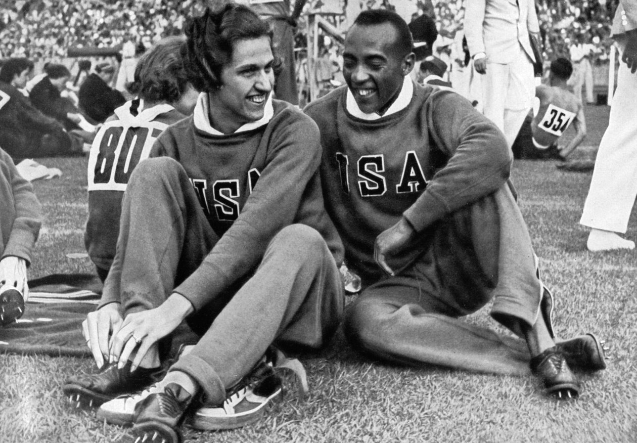 Helen Stephens and Jesse Owens, American Athletes, Berlin Olympics by Unbekannt