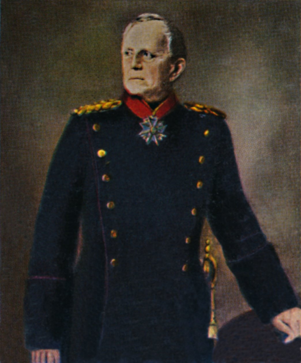 Helmuth von Moltke 1800-1891. - Painting by Lenbach, 1934 by Unbekannt