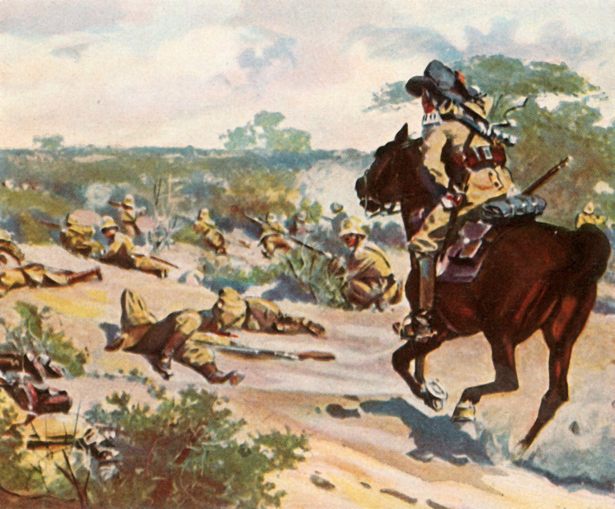 Hendrik Witboi Mortally Wounded in the Fighting at Fahlgras by Unbekannt