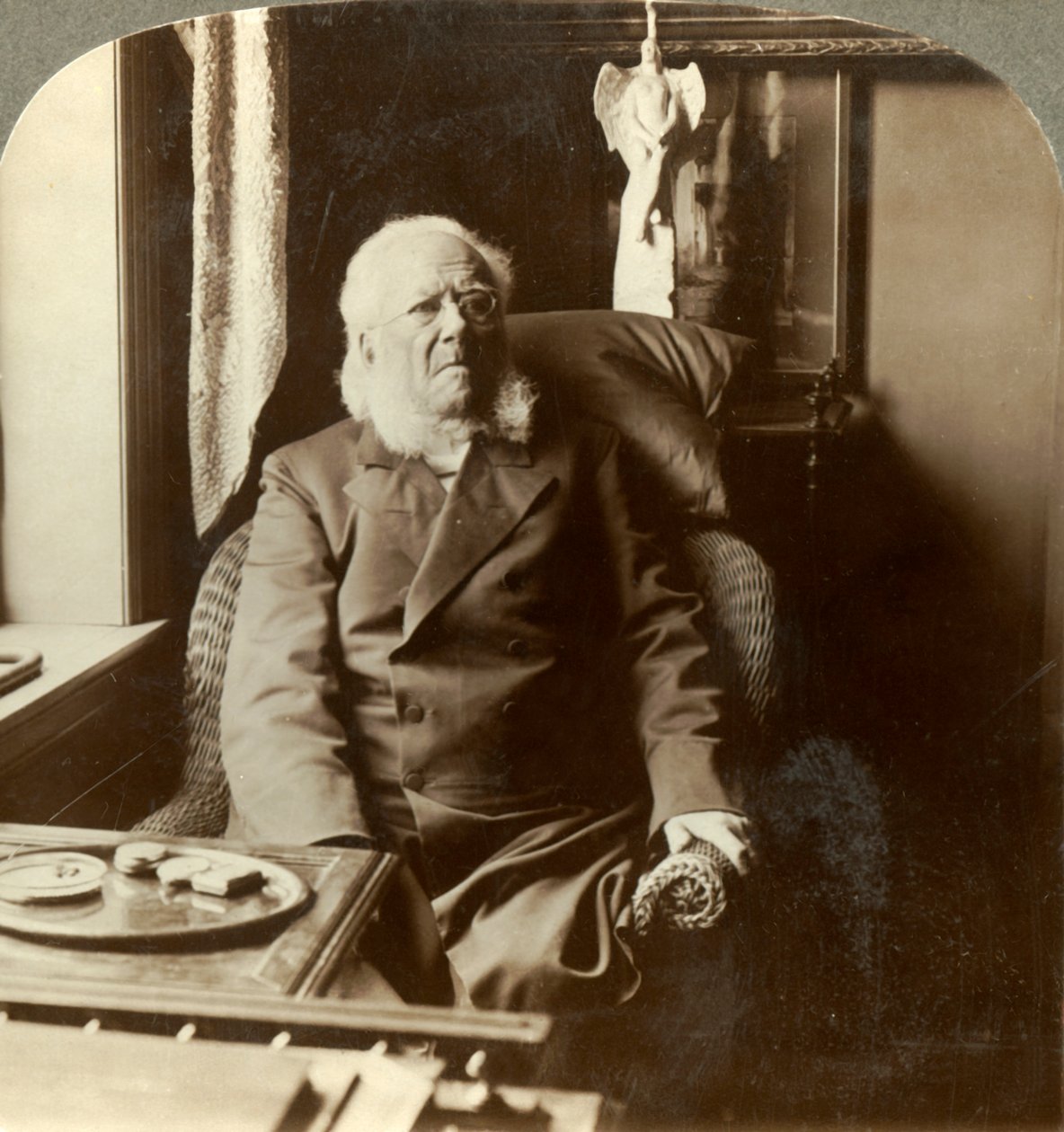 Henrik Ibsen, the poet to whom all the world pays homage, at home Christiania, Norway, c1905 by Unbekannt