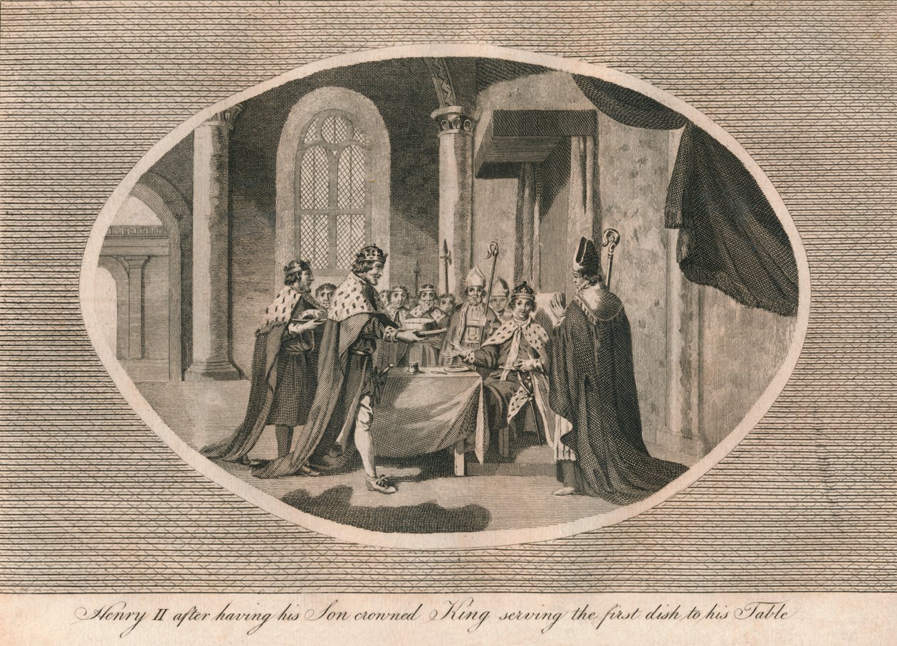 Henry II, After Having His Son Crowned King, Serving the First Dish to His Table by Unbekannt