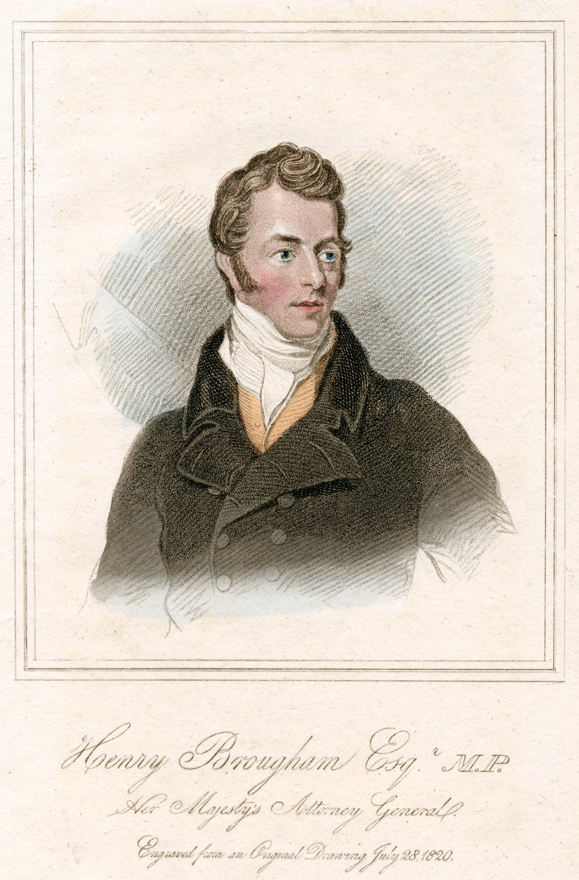 Henry Peter Brougham, 1st Baron Brougham and Vaux, Scottish Lawyer and Politician by Unbekannt