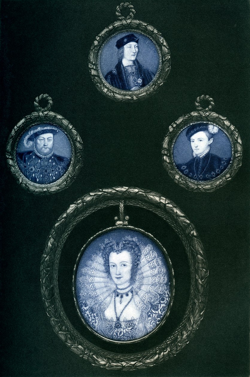 Henry VII, Henry VIII, Edward VI, Elizabeth I by Unbekannt