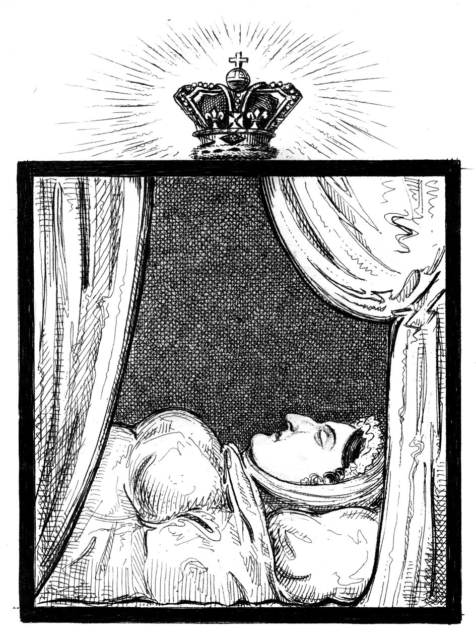 Her Majesty Queen Caroline a few hours after her death by Unbekannt