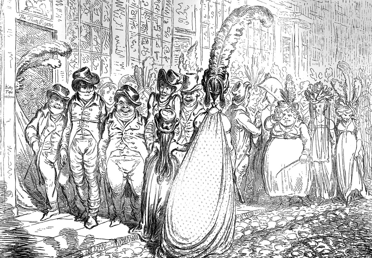 High Change in Bond Street - ou - la Politesse du Grand Monde, 1796 by Unbekannt