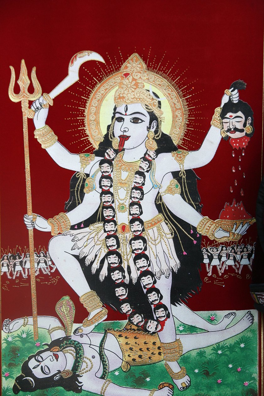 Hindu goddess Kali, Kathmandu, Nepal by Unbekannt