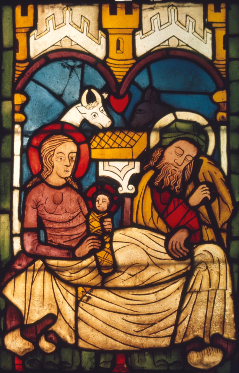 Holy Family in the Stable from a Swedish Church by Unbekannt