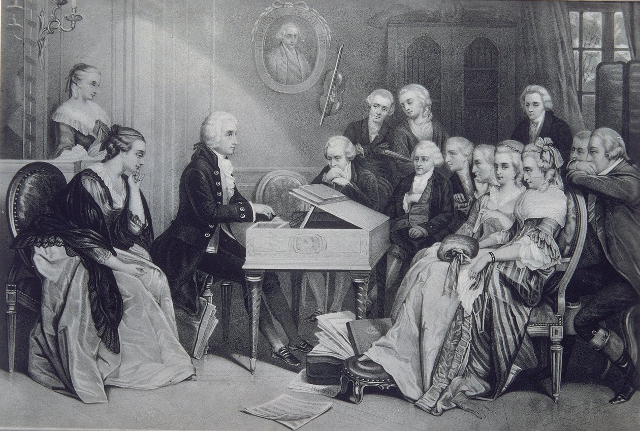 House Concert at the Mozart family in Vienna, 19th century by Unbekannt