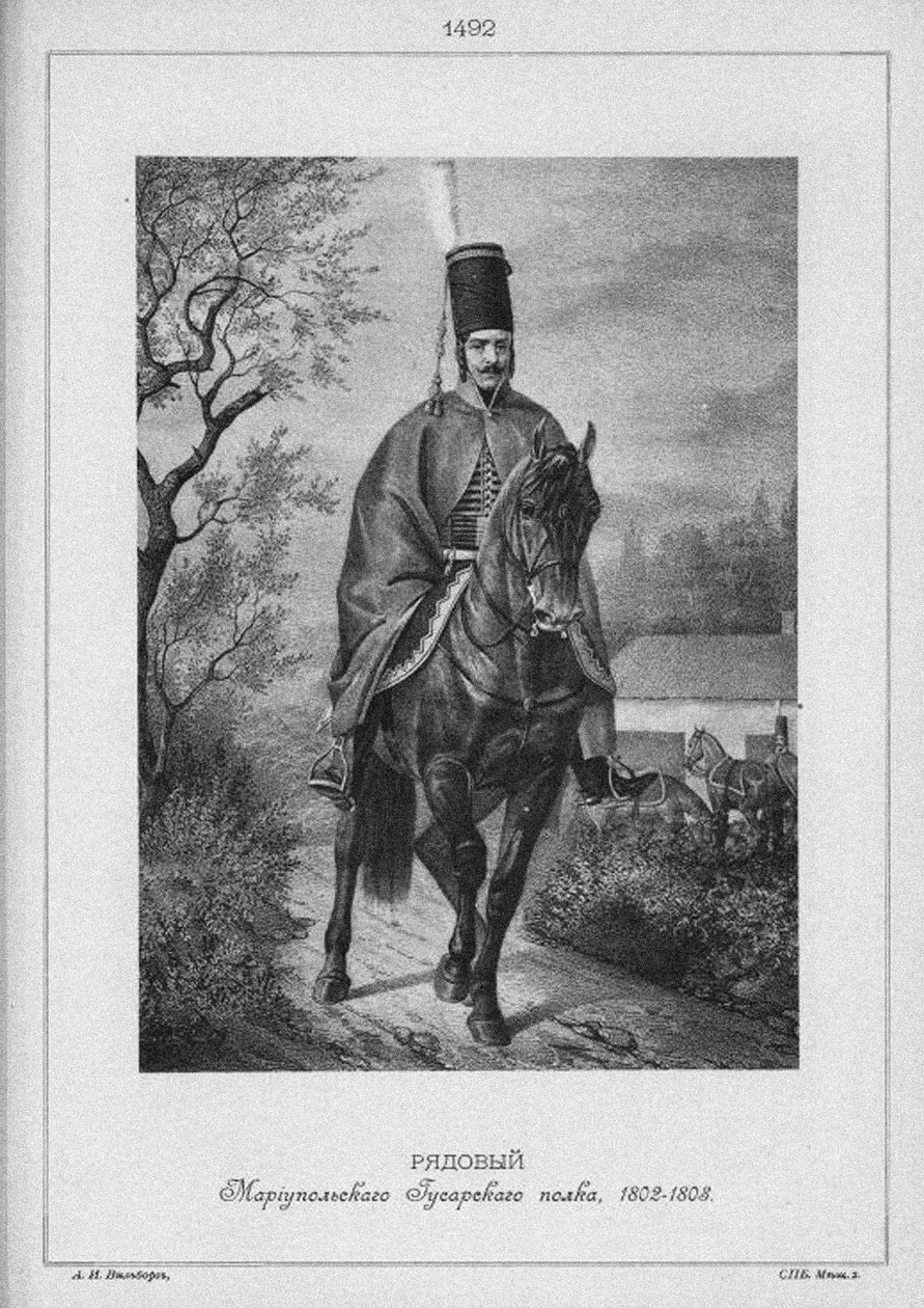 Hussar of the Mariupol Hussar Regiment in 1802-1808 by Unbekannt